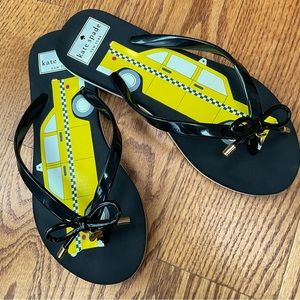 Kate Spade Yellow New York Taxi Flip Flops